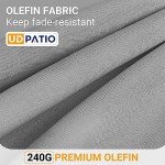 Aluminum Outdoor Sofa with Thick Cushions and Cover
