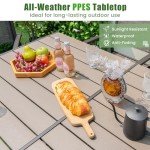 7-Piece Outdoor Dining Set with Stackable Chairs