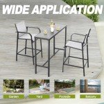 3-Piece Outdoor Bar Set with High Stools