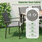 7-Piece Outdoor Dining Set with Stackable Chairs