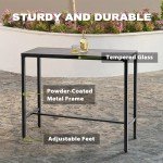 3-Piece Outdoor Bar Set with High Stools