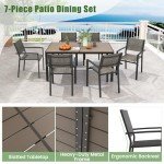 7-Piece Outdoor Dining Set with Stackable Chairs