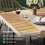 6-Piece Outdoor Rattan Patio Dining Set