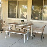 6-Piece Outdoor Rattan Patio Dining Set