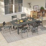 Expandable 7-Piece Patio Dining Set with Cushions