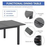 Expandable 7-Piece Patio Dining Set with Cushions