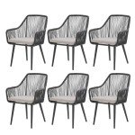 Set of 6 All-Weather Outdoor Dining Chairs