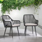 Set of 6 All-Weather Outdoor Dining Chairs