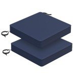 Waterproof 22" Outdoor Patio Chair Cushions - Set of 2