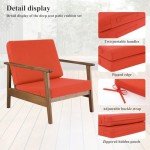 Waterproof Outdoor Chair Cushions with Ties, Set of 2