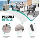 Set of 6 All-Weather Outdoor Dining Chairs