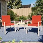 Waterproof Outdoor Chair Cushions with Ties, Set of 2