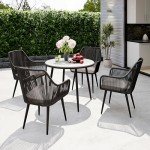 Set of 6 All-Weather Outdoor Dining Chairs