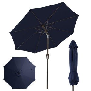9FT Navy Patio Umbrella with Tilt and Crank