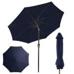 9FT Navy Patio Umbrella with Tilt and Crank