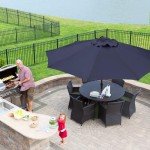 9FT Navy Patio Umbrella with Tilt and Crank