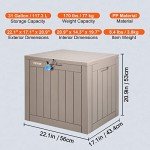 VEVOR 31 Gallon Waterproof Outdoor Storage Box