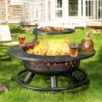 36" Round Fire Pit with Grill and Lid