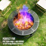 36" Round Fire Pit with Grill and Lid