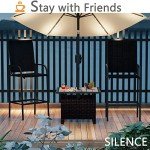 Sundale Set of 4 Black Metal Bar Stools