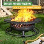 36" Round Fire Pit with Grill and Lid