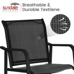 Sundale Set of 4 Black Metal Bar Stools