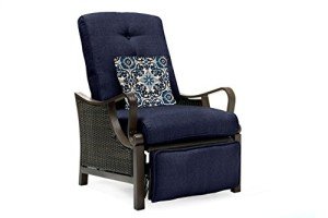 Hanover Ventura Brown Wicker Outdoor Recliner Chair