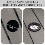 Brown Wicker Patio Umbrella Stand for Outdoor Use