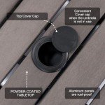 Brown Wicker Patio Umbrella Stand for Outdoor Use