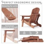 Oversized Wooden Folding Adirondack Patio Chair