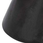 Athena Black Modern Concrete Round Accent Table
