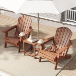 Oversized Wooden Folding Adirondack Patio Chair