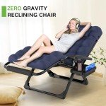 ZENPETIO 26" Zero Gravity Lounge Chair with Cushion