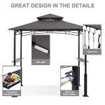 ABCCANOPY 8'x5' Outdoor BBQ Gazebo Canopy