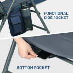 Oversized Padded Folding Rocking Camping Chair