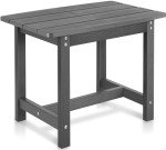 Y&M Waterproof Adirondack Outdoor Side Table - Dark Grey