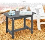 Y&M Waterproof Adirondack Outdoor Side Table - Dark Grey