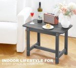 Y&M Waterproof Adirondack Outdoor Side Table - Dark Grey