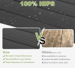 Y&M Waterproof Adirondack Outdoor Side Table - Dark Grey