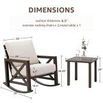 Natural Expressions 3-Piece Rocking Bistro Set