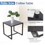 3-Piece Wicker Patio Bistro Set with Cushions