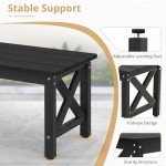 LUE BONA Rectangle Outdoor Coffee Table - Black