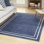 Nourison Essentials Navy/Ivory 5' x 7' Area Rug