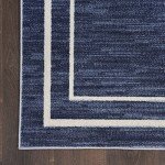 Nourison Essentials Navy/Ivory 5' x 7' Area Rug