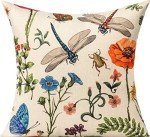 Garden Flowers Throw Pillow Covers, Set of 4