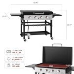 Royal Gourmet 4-Burner Propane Gas Griddle