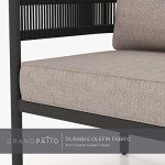 Wicker Loveseat Patio Conversation Set with Cushions