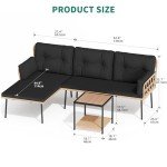 YITAHOME 3-Piece Outdoor Wicker Patio Furniture Set