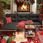 YITAHOME 3-Piece Outdoor Wicker Patio Furniture Set