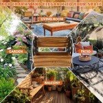 Koretech Rolling Outdoor Planter Box for Flowers